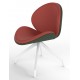 Revive Upholstered Retro Lounge Chair With Pyramid Base